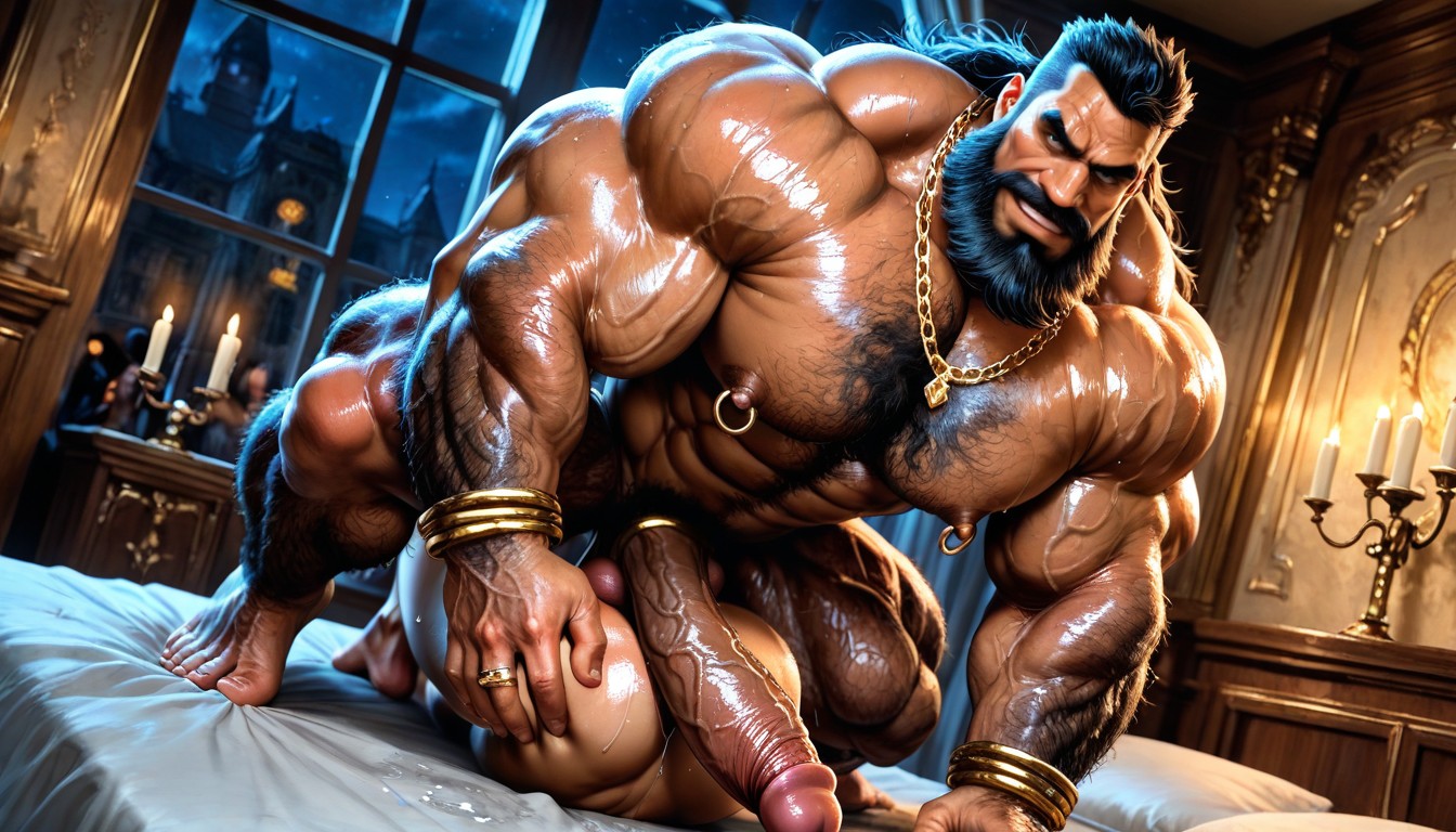 Face Visible, Detailed Muscles, One Leg Bent AI Gay Porn