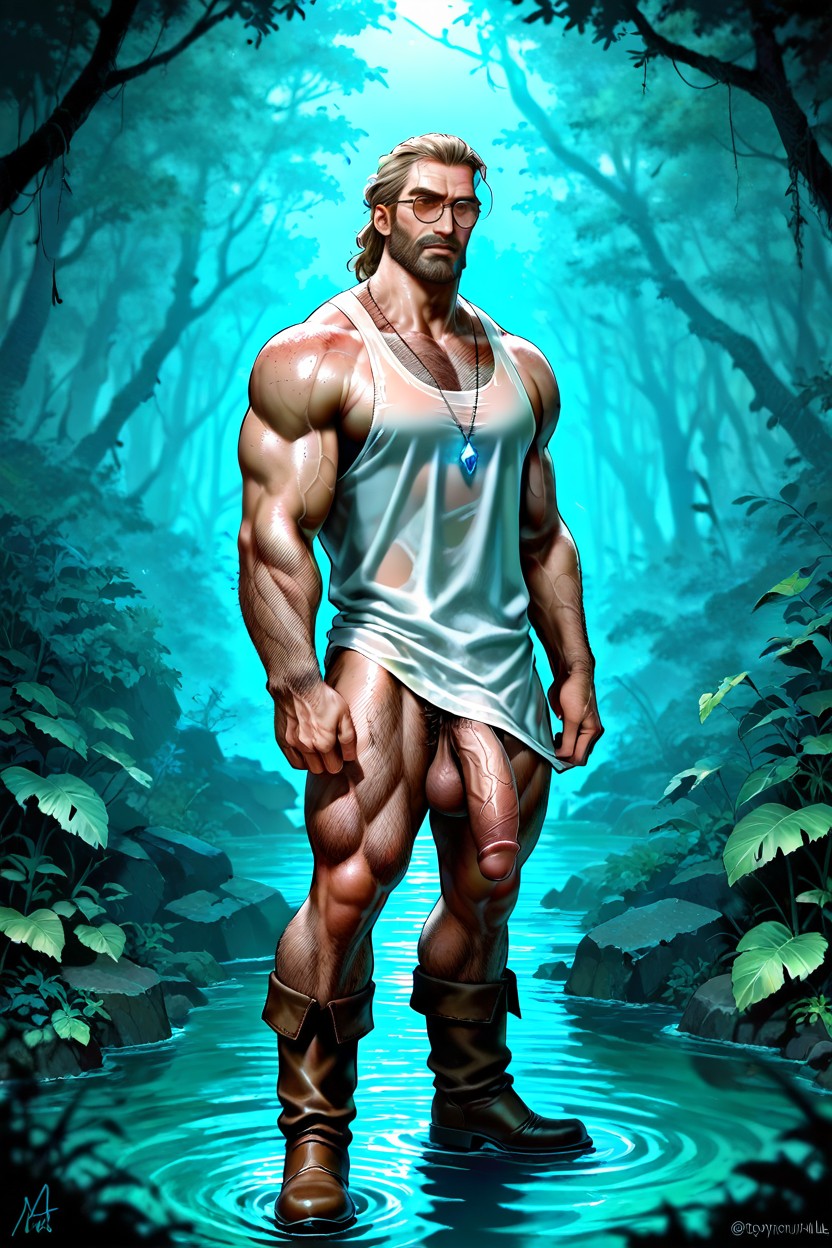 Skinny, Medium, Full Body AI Gay Porn
