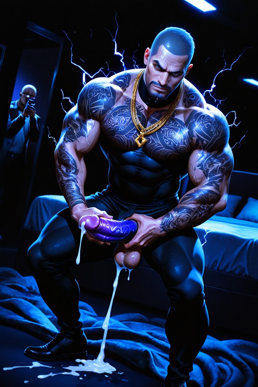 Dinero Y Poder, Horny, Black Background AI Gay Porn