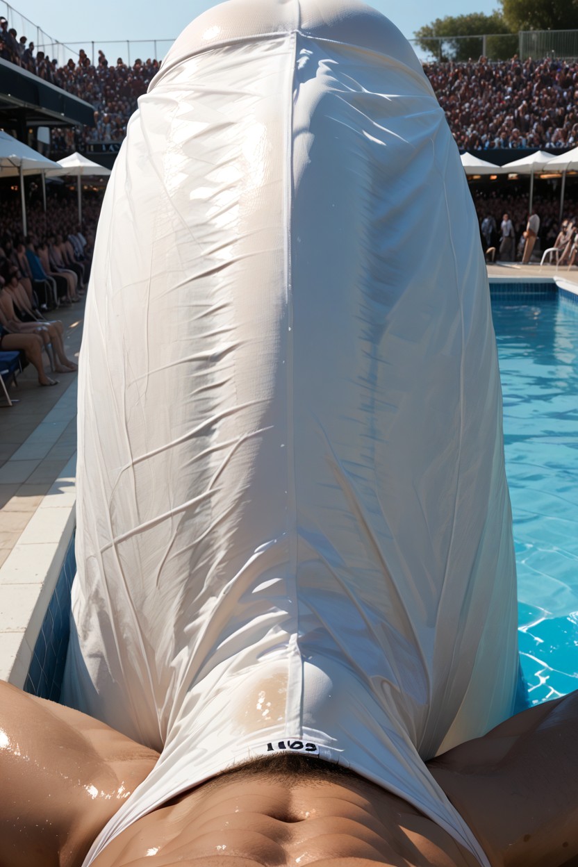 Pov, First Person Pov, In Public Pool AI Gay Porn