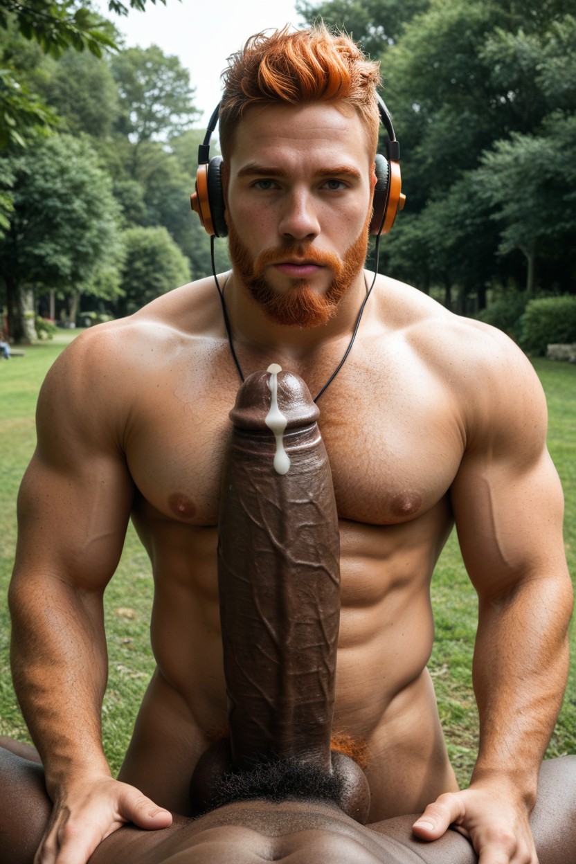 Rear View, Gay, Man's Face Only AI Gay Porn