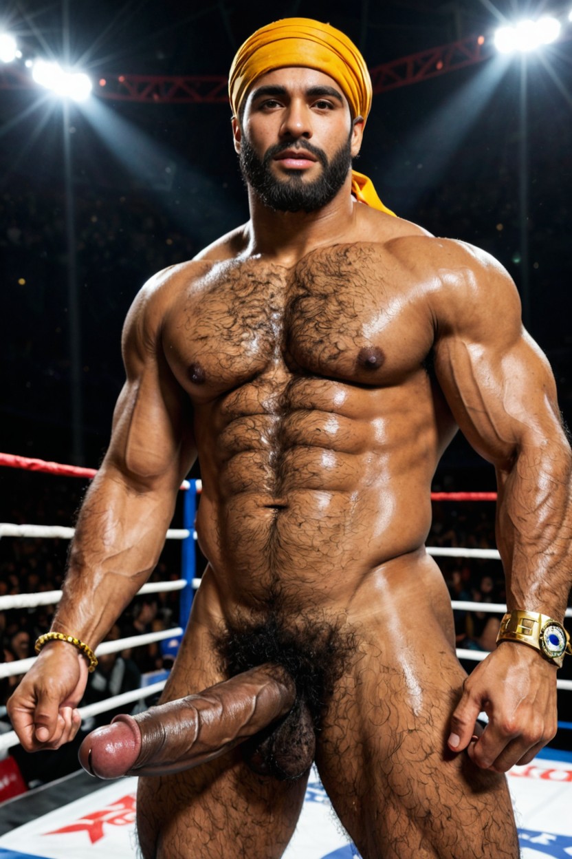 Waist Shot, Definded Physics, Long Length Black Hair AI Gay Porn