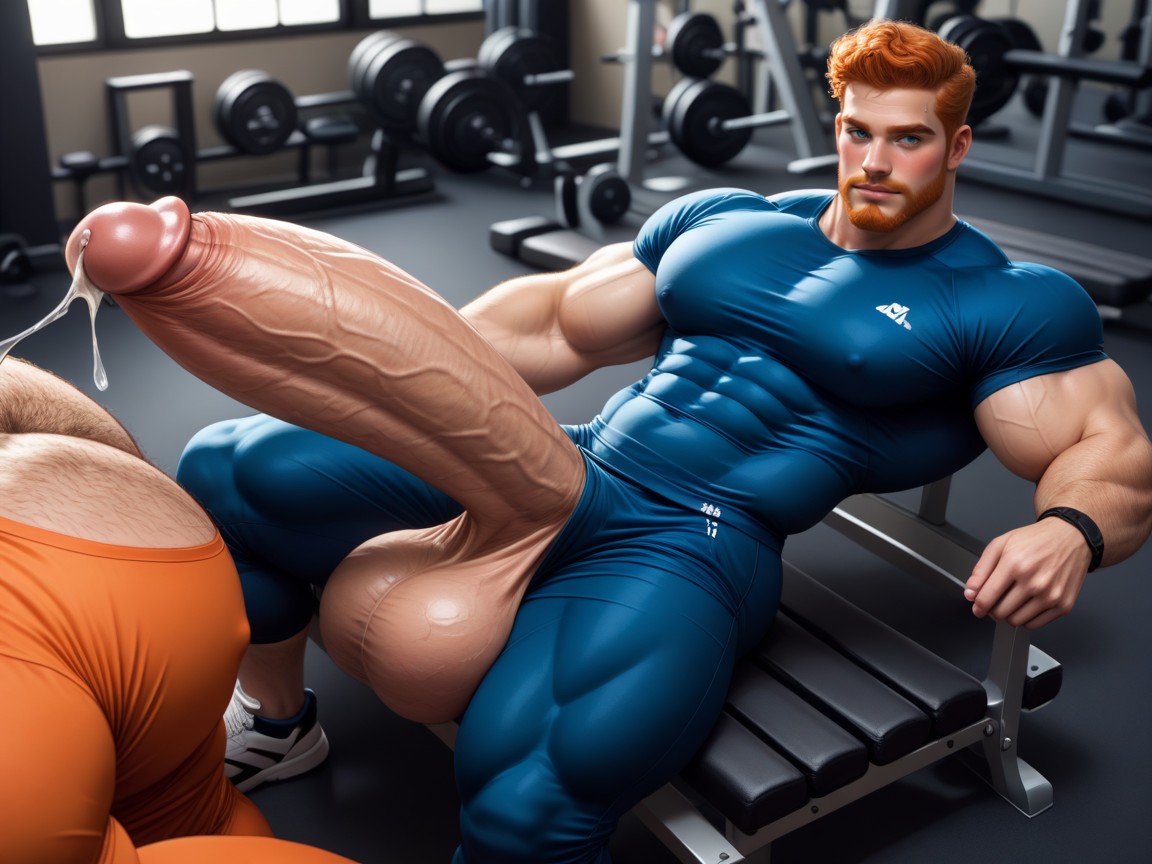 Large, Top-down Perspective, Male-only AI Gay Porn