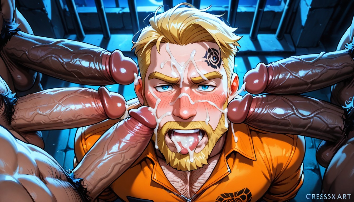 Glowing Light, Prison, Scandinavian AI Gay Porn