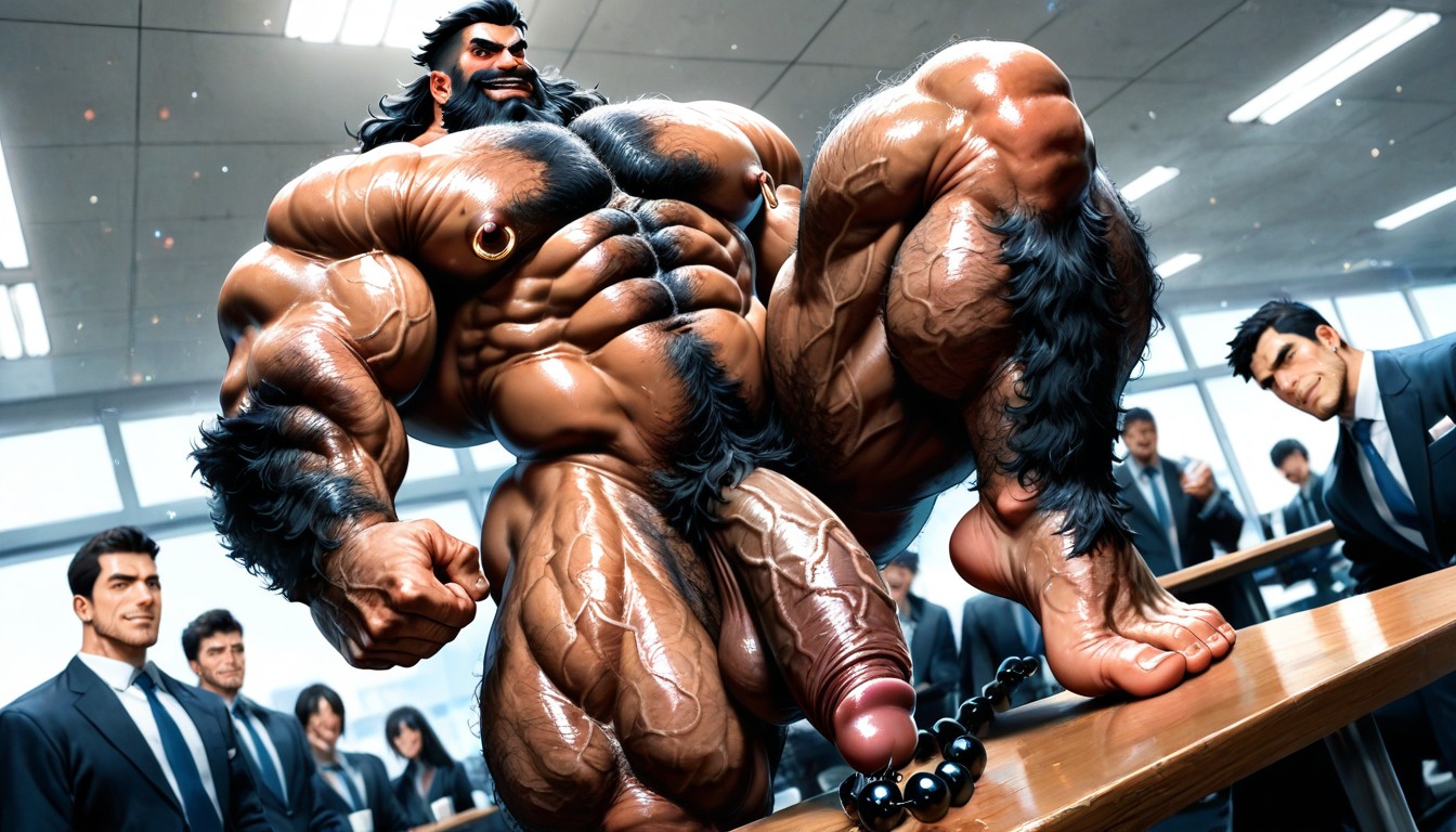 Exposed Asshole, Detailed Image, Handsome Huge Mighty Daddy AI Gay Porn