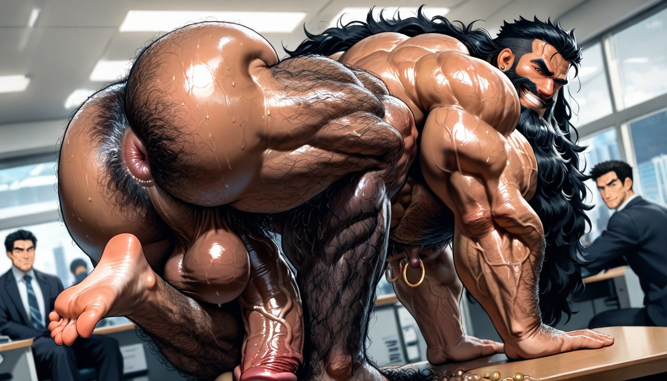 Textured, Cock Sucking Himself, Dutch Angle AI Gay Porn