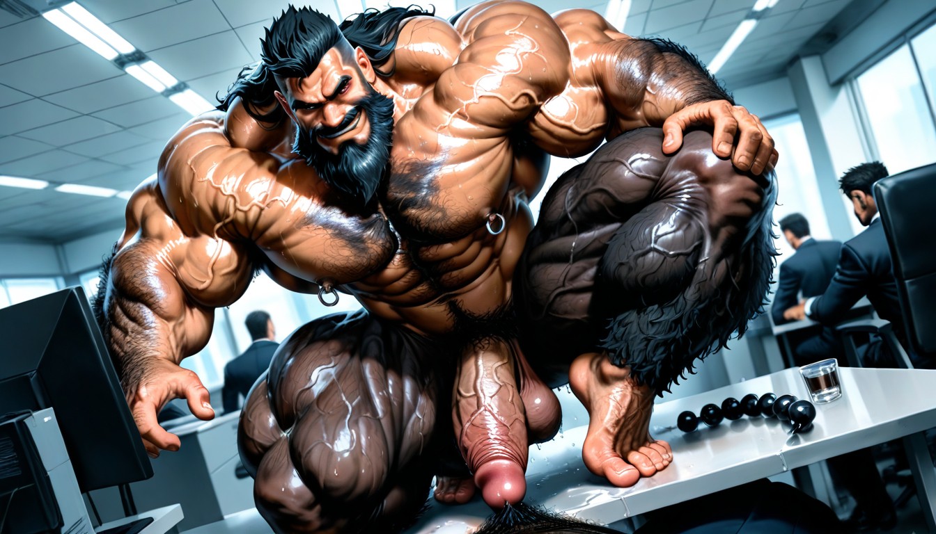 Low Hanging Balls, Exposed Asshole, Warrior AI Gay Porn