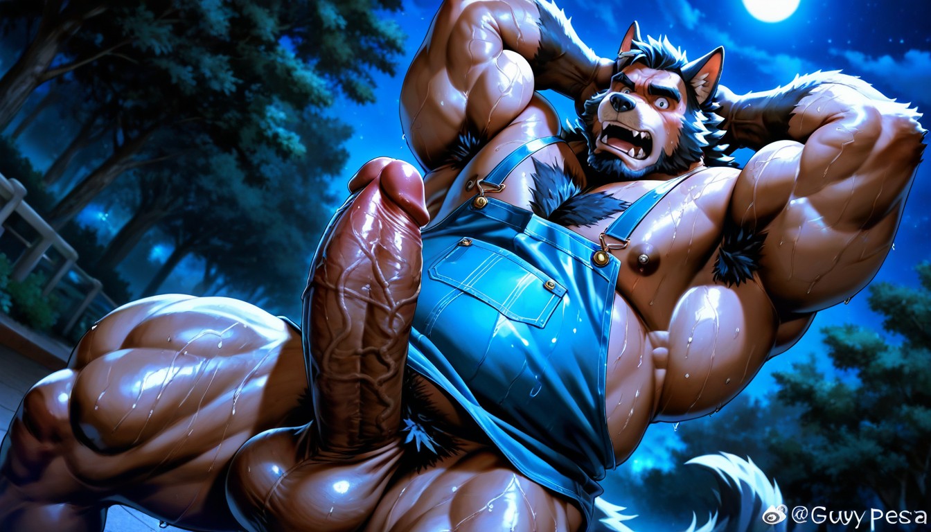 Fat, Thick Body, Arms Up AI Gay Porn