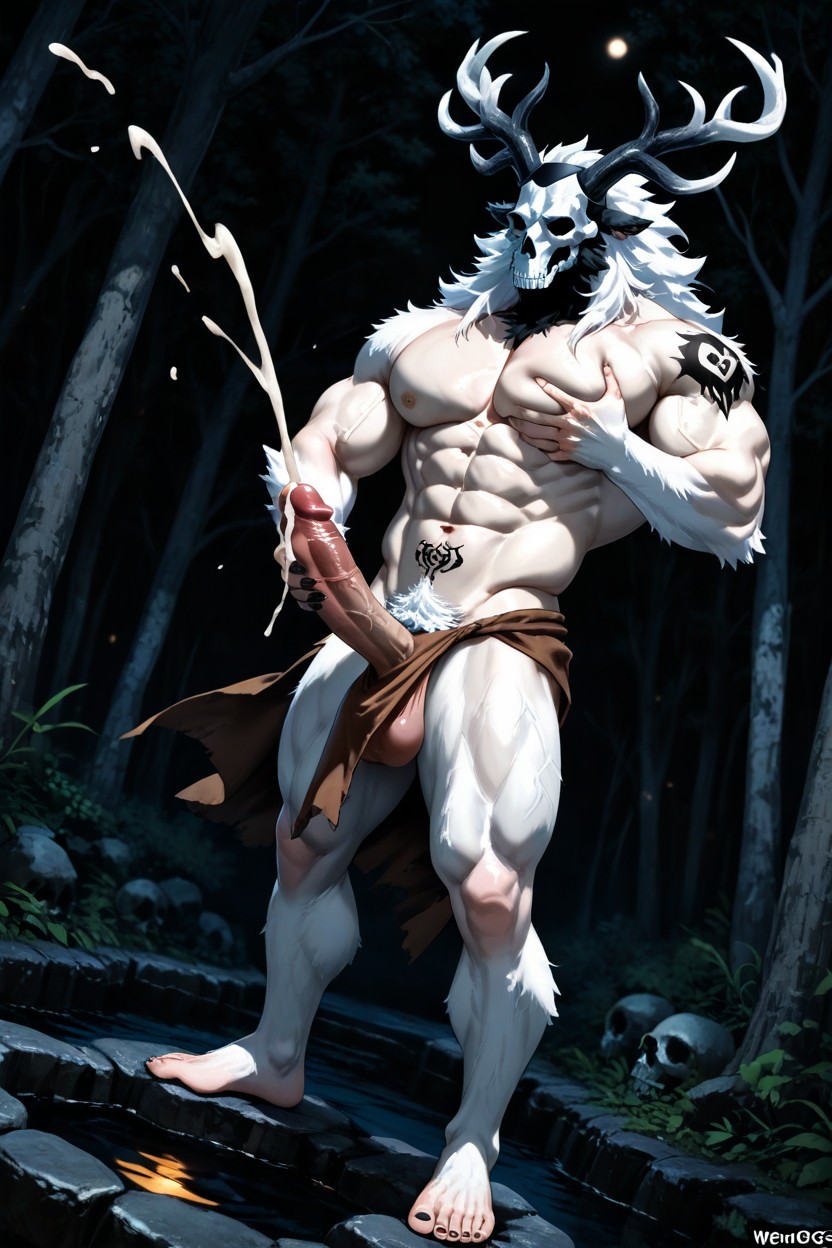 Brown Loincloth, Wendigo, Night AI Gay Porn