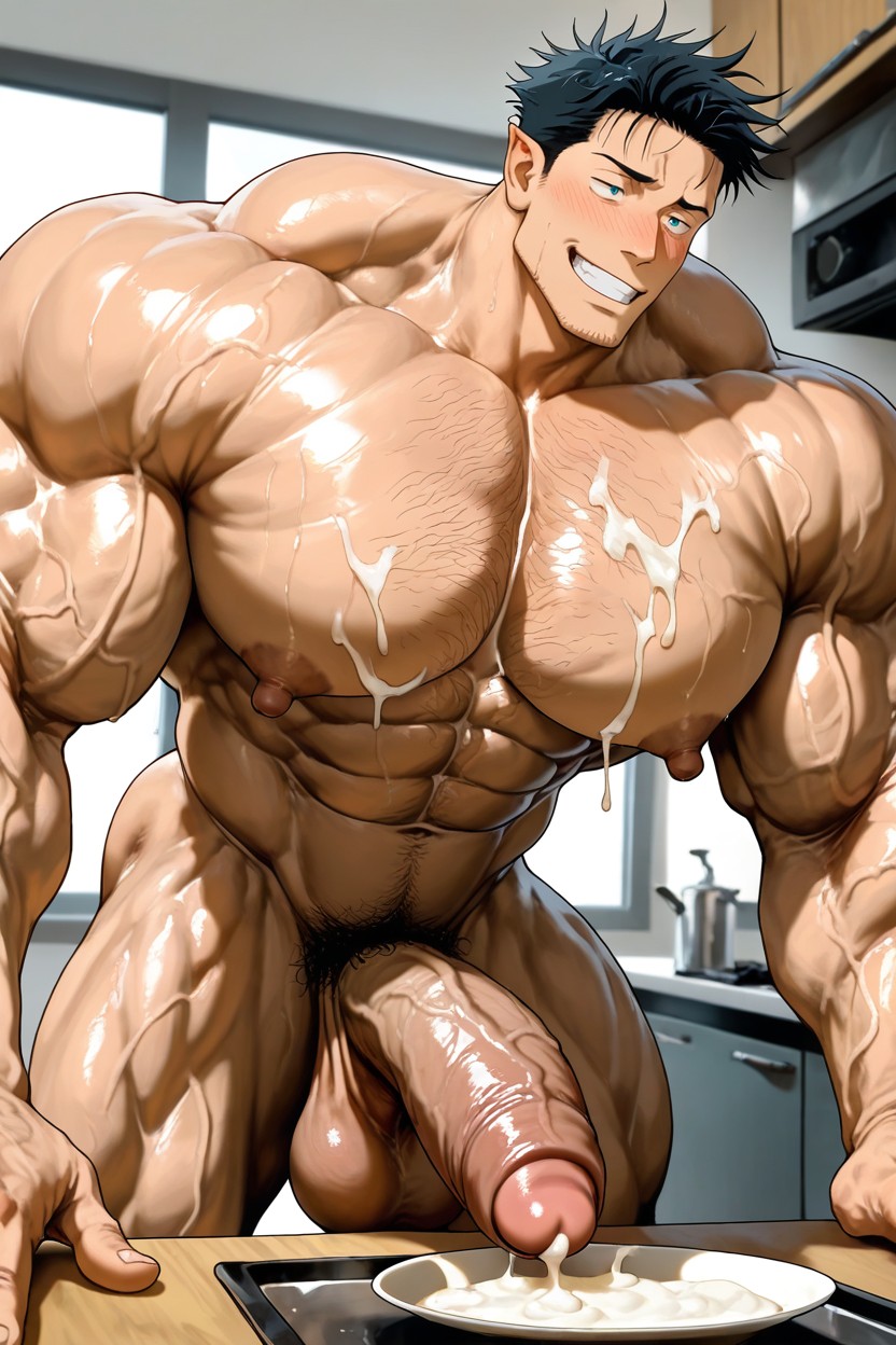 Beitemian Art Style, Masculine, Bodybuilders AI Gay Porn