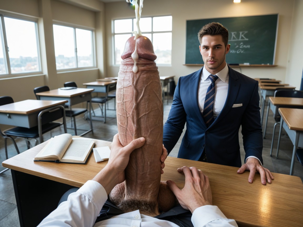 Balls Growth, Cock Dripping Cum, Oversized Hyper Gigantic Veiny Penis AI Gay Porn