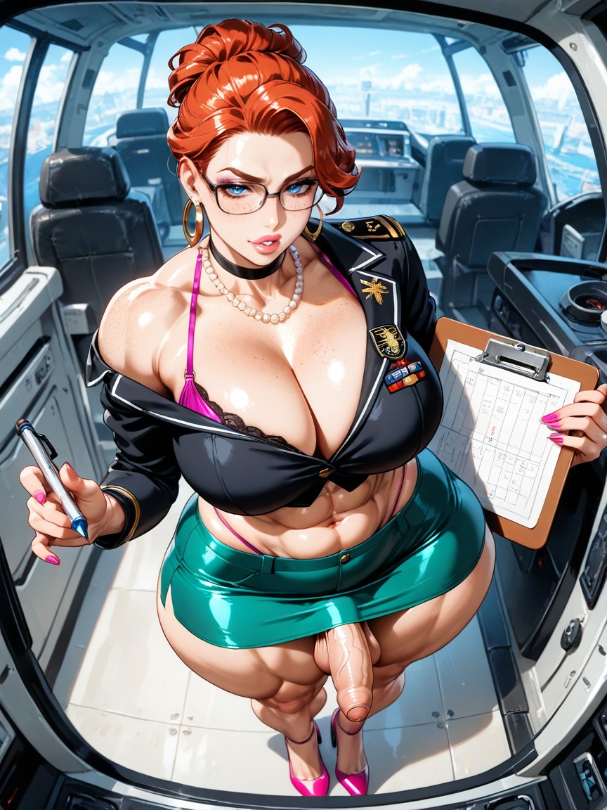 Femboy , Wear An Earpiece For Communications, Deep Cleavage AI Gay Porn