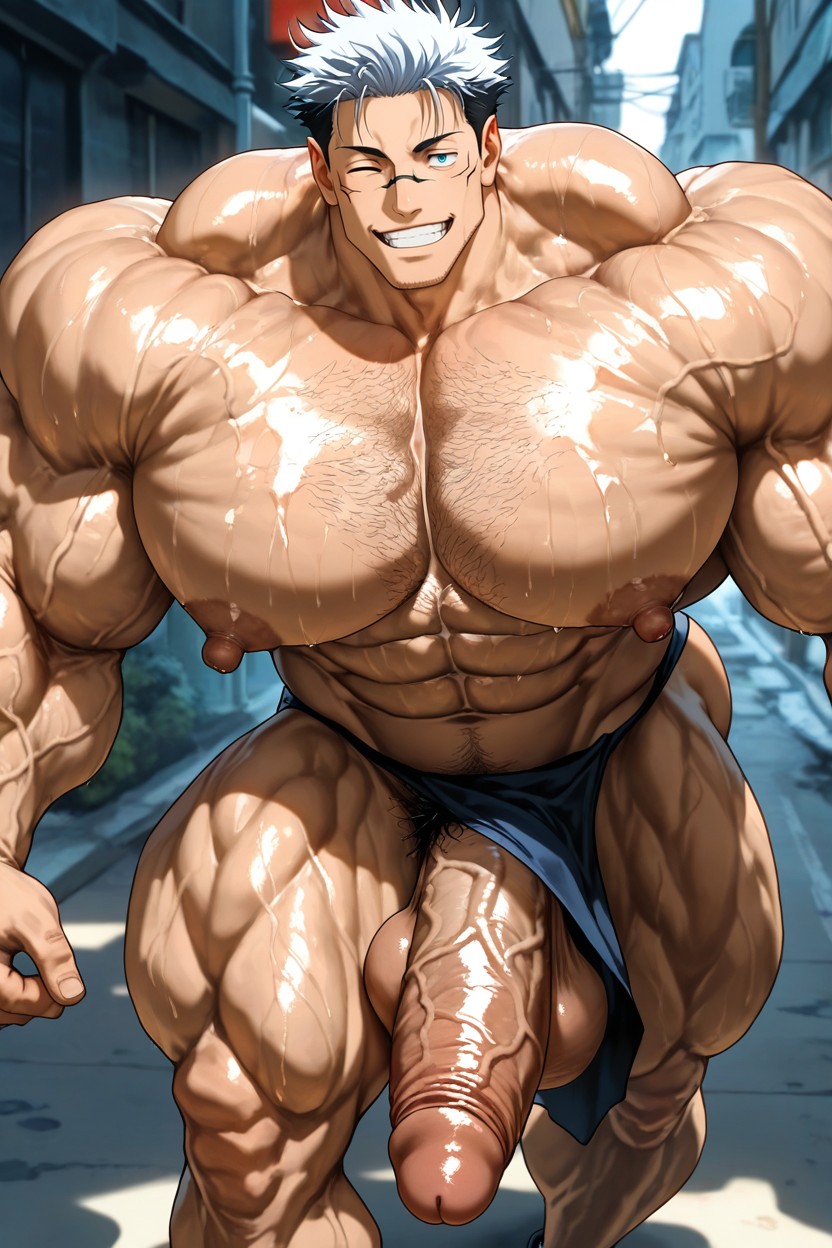 Boulder Shoulders, Sexy, Flaccid Penis AI Gay Porn