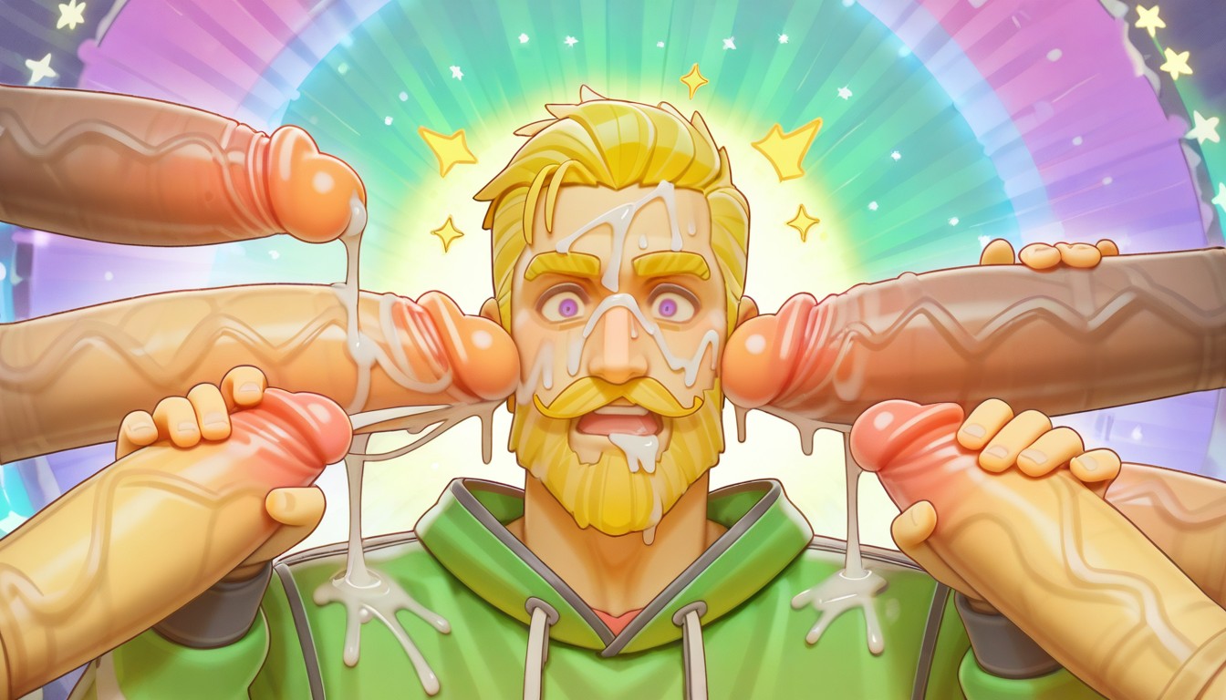Impossibly Long Hyper Penis, Interracial, Stars AI Gay Porn