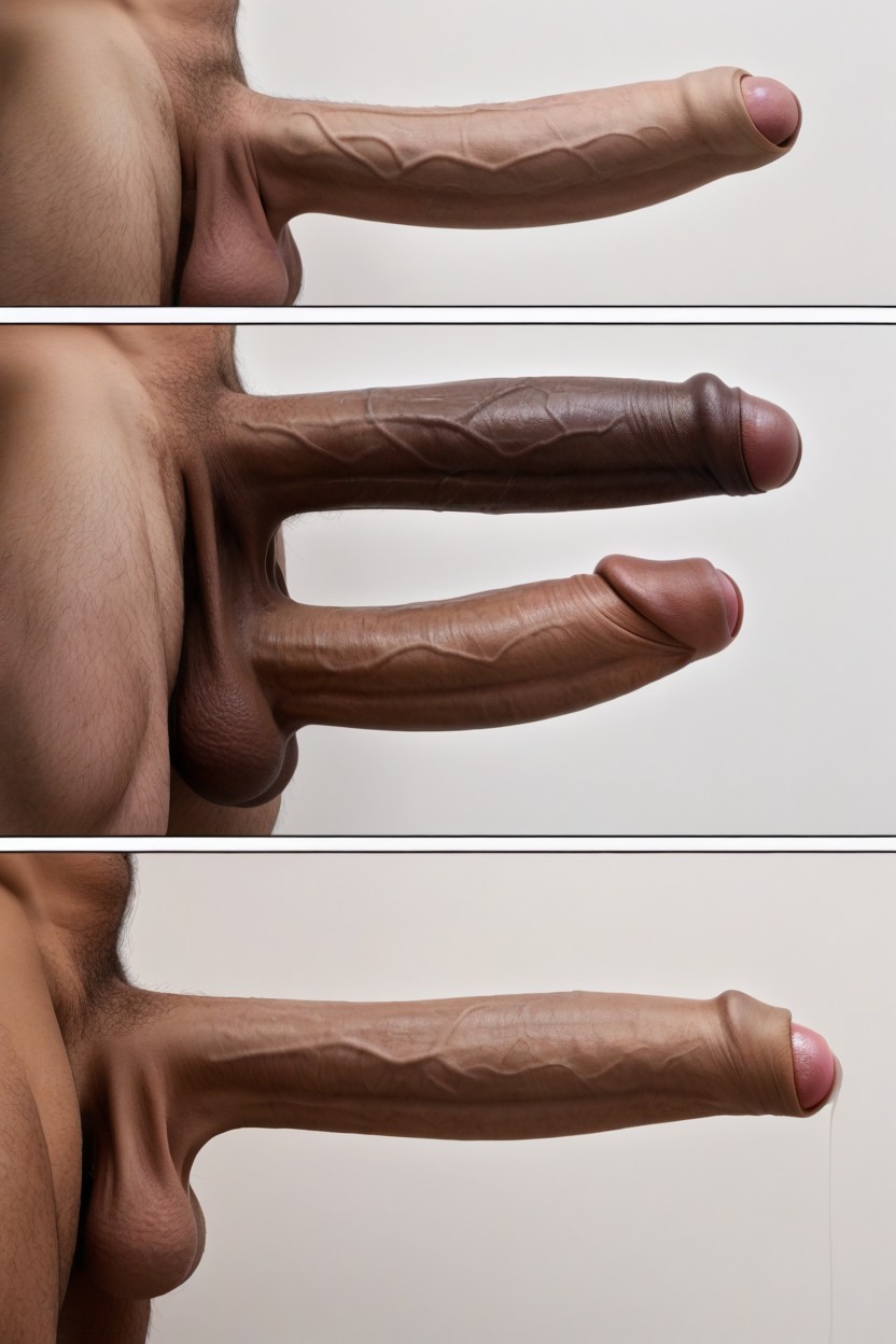 Soft Flaccid Cock Without Foreskin, Multiple Penis, Only Men AI Gay Porn