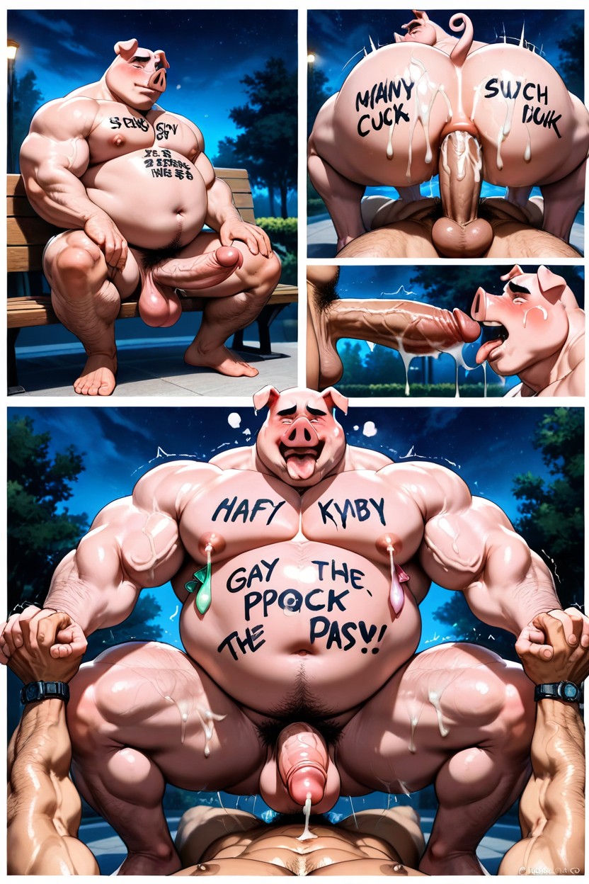 Muscular, Piggy Gelataio, Gay Porn Anal Sex AI Gay Porn