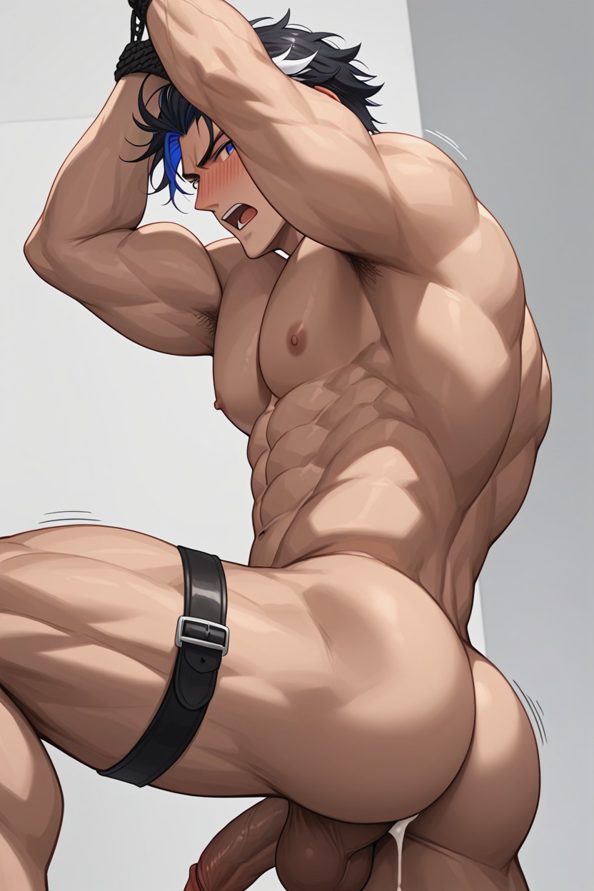 Upturned, Arms Up And Pulled Back To Expand Pecs, Arms Extended Back To Open The Tits AI Gay Porn