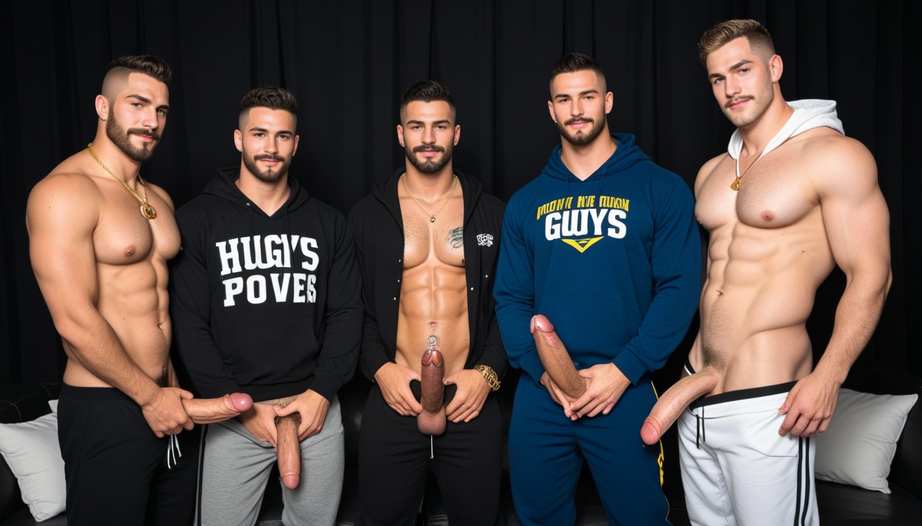 Tattoos On Neck, Powers, Oversized Hoodie AI Gay Porn