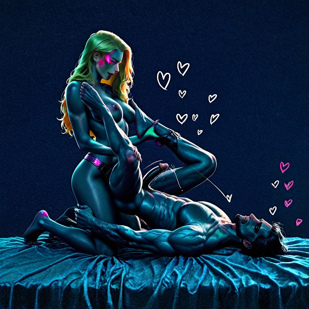 Perfect Face, Legs Up, Bedroom The Man Is Lying On His Back AI Gay Porn