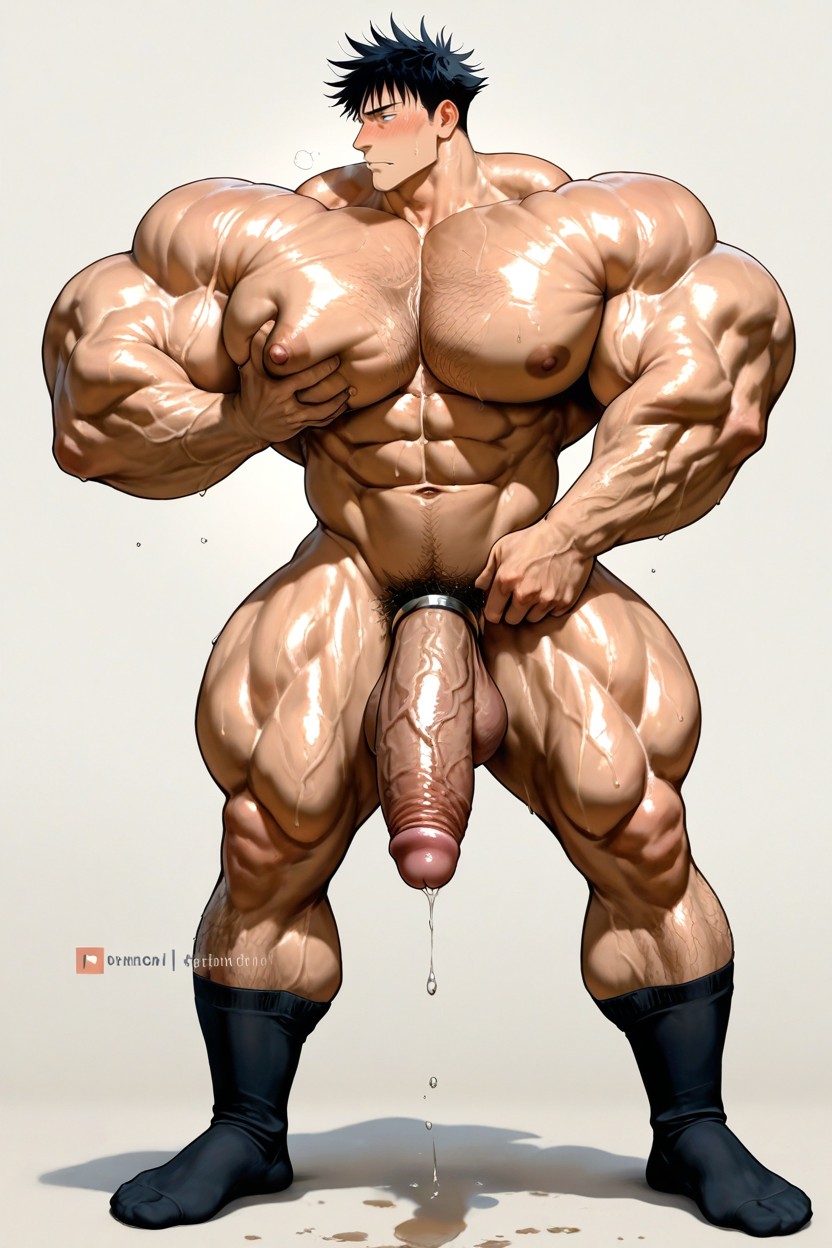 Tall Muscular Physique, God Physique, Big Muscles AI Gay Porn