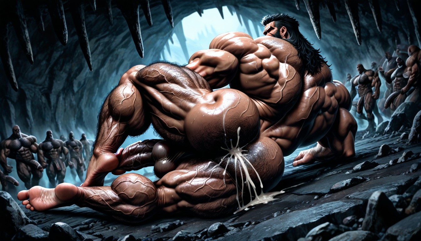 Bodybuilder, Ultra Wide Angle, Exposed Asshole AI Gay Porn