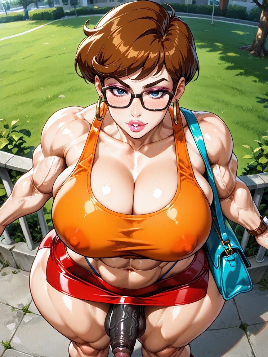 Fully Erect Cock, Thick Thighs, Pearl Neckless AI Gay Porn