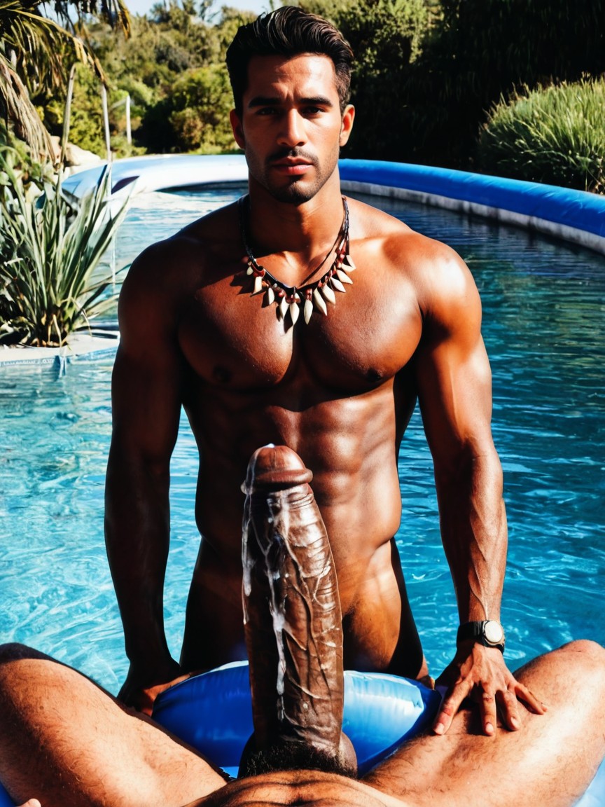 Hyper Balls, Huge Erect Hard Throbbing African Cock, Dick Longer And Thicker Than Body AI Gay Porn