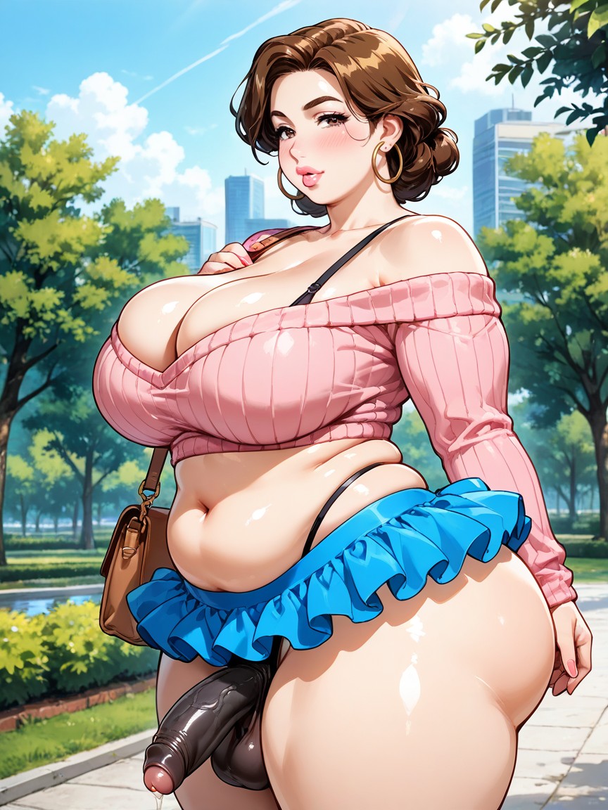 Filled Lips, Make-up, Manga-style AI Gay Porn