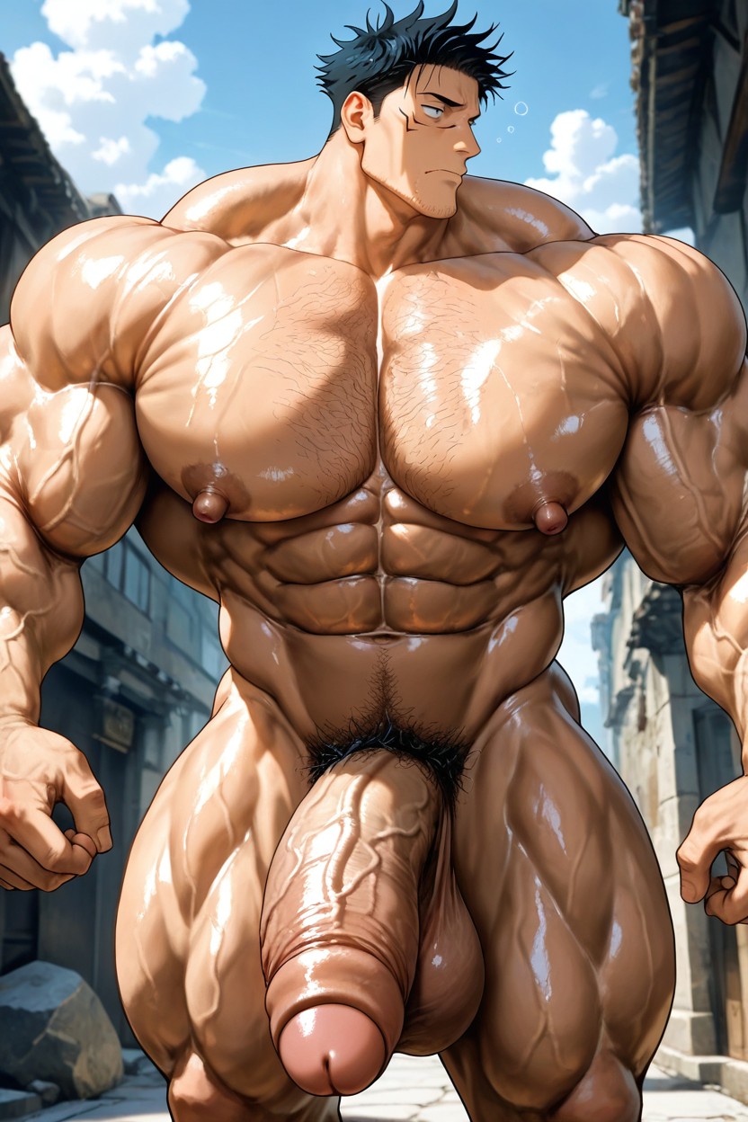 Chest Hair, Enormous Bulging Chest And Arms, Oversize Muscle Porno gay IA