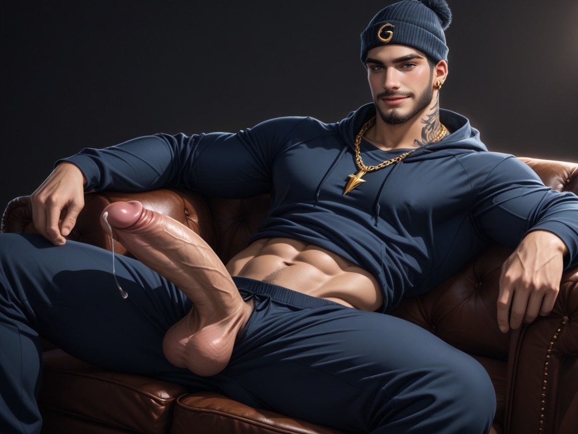 Solo Male, Mood Lighting, Getting High AI Gay Porn