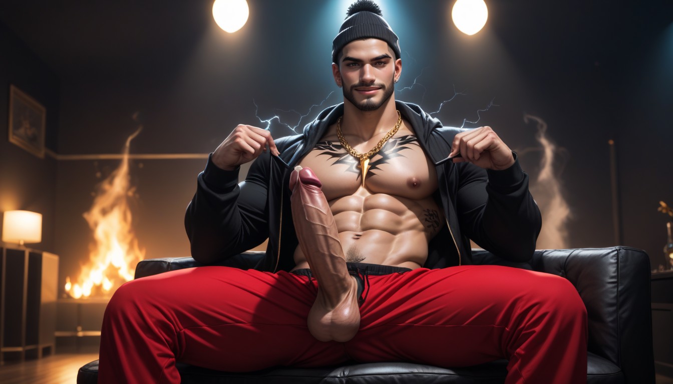 Goth Guy, Cosplay, Cinematic AI Gay Porn