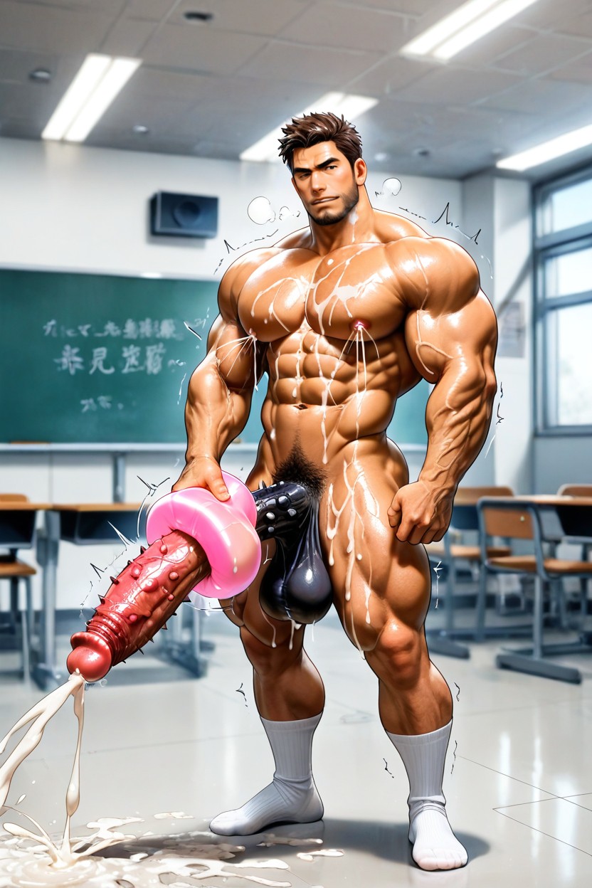Balls Too Big, Barbed Cock, Photo Realistic AI Gay Porn