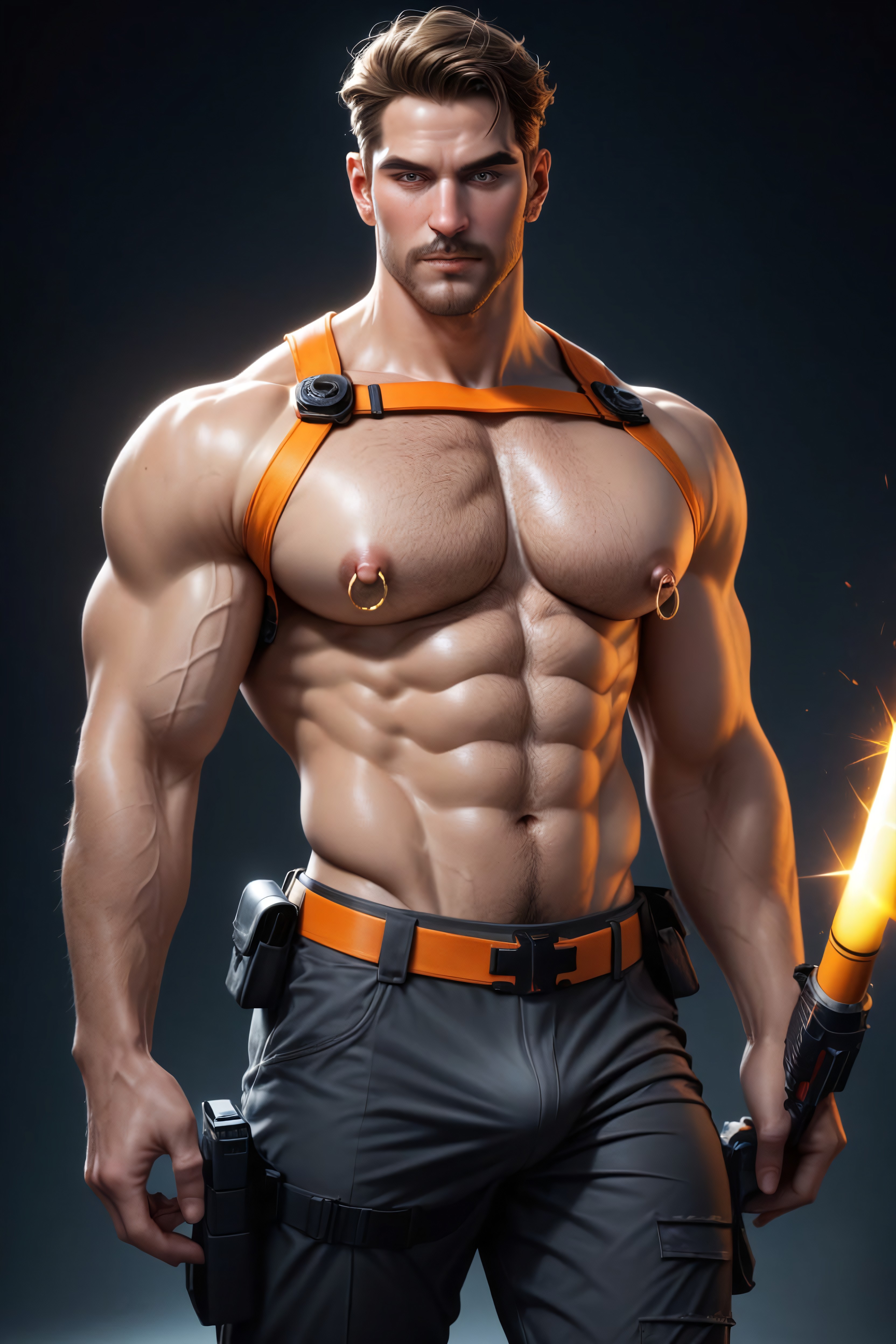 Holster On Thigh, Laser Gun, Biceps AI同性戀黃片