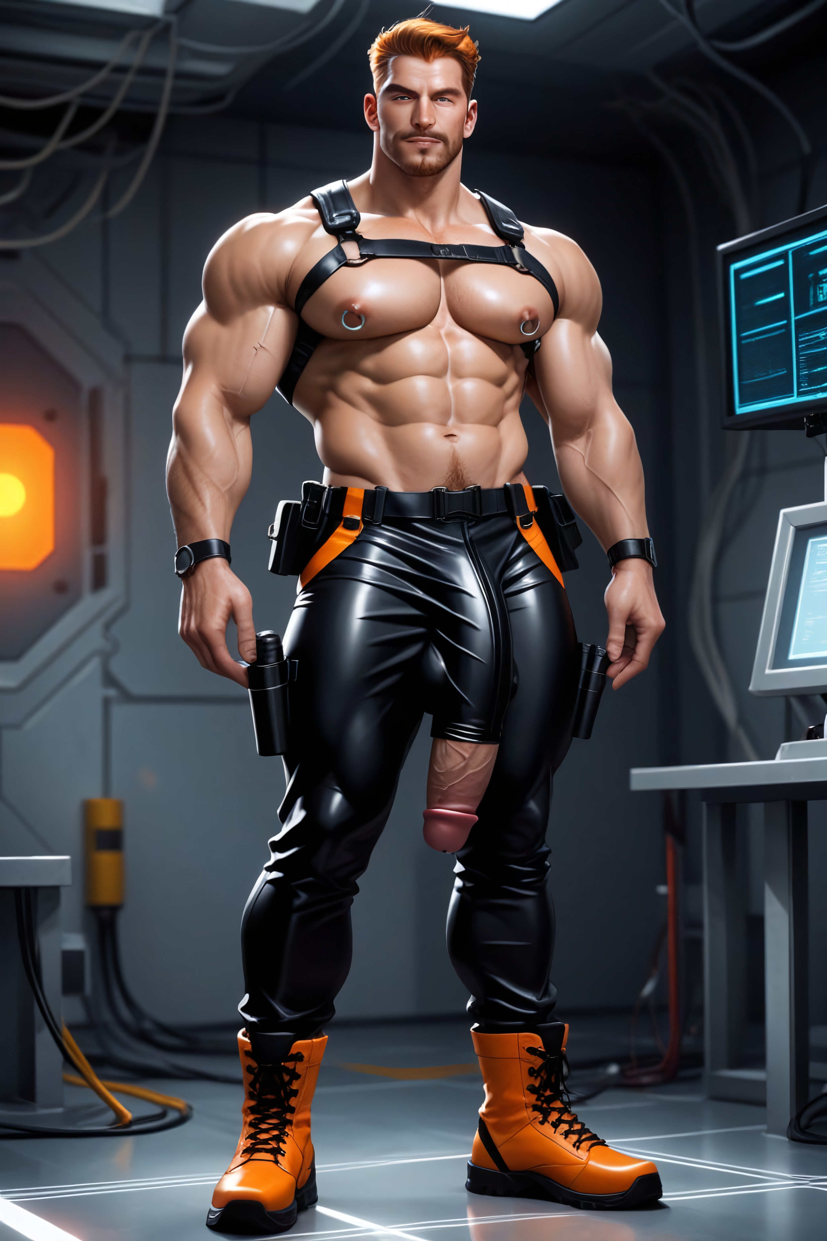 Lab, 18+, Muscle Daddy Physique AI Gay Porn