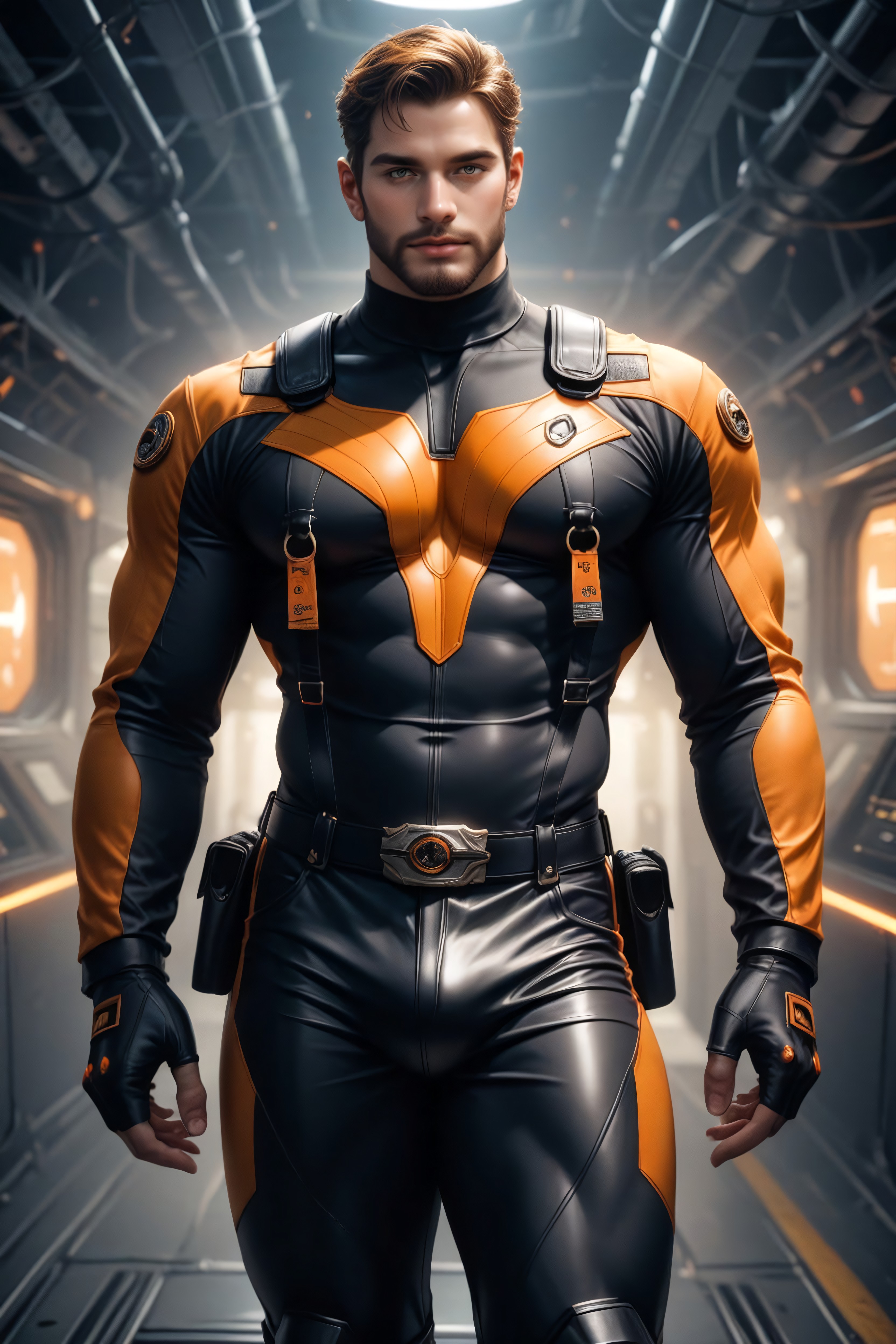 Photorealistic, Gay, Nipple Rings AI Gay Porn