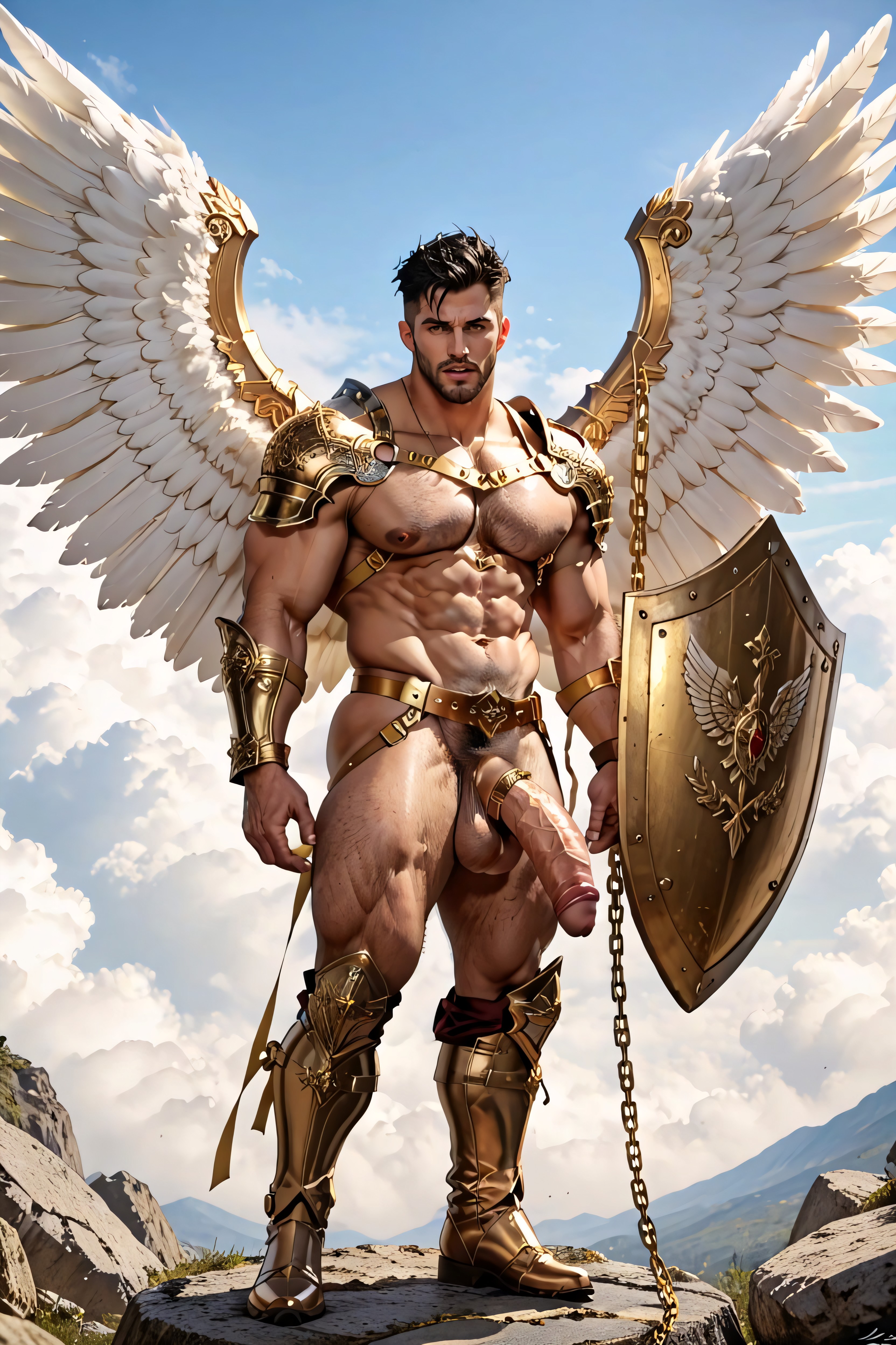 Golden Cockring, Corps Entier, Subject Flying Among Clouds Porno IA Gay