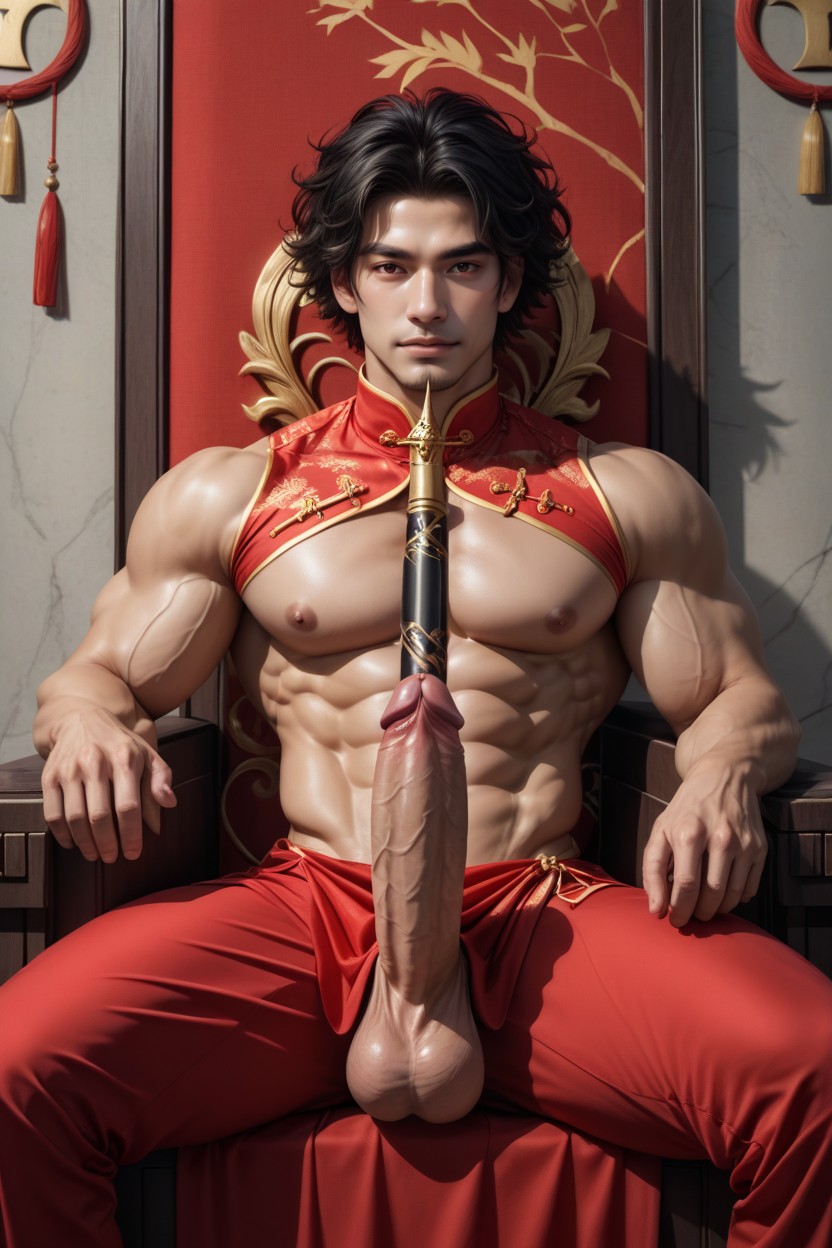 Hyperrealistic, Messy Black Hair, Person AI Gay Porn