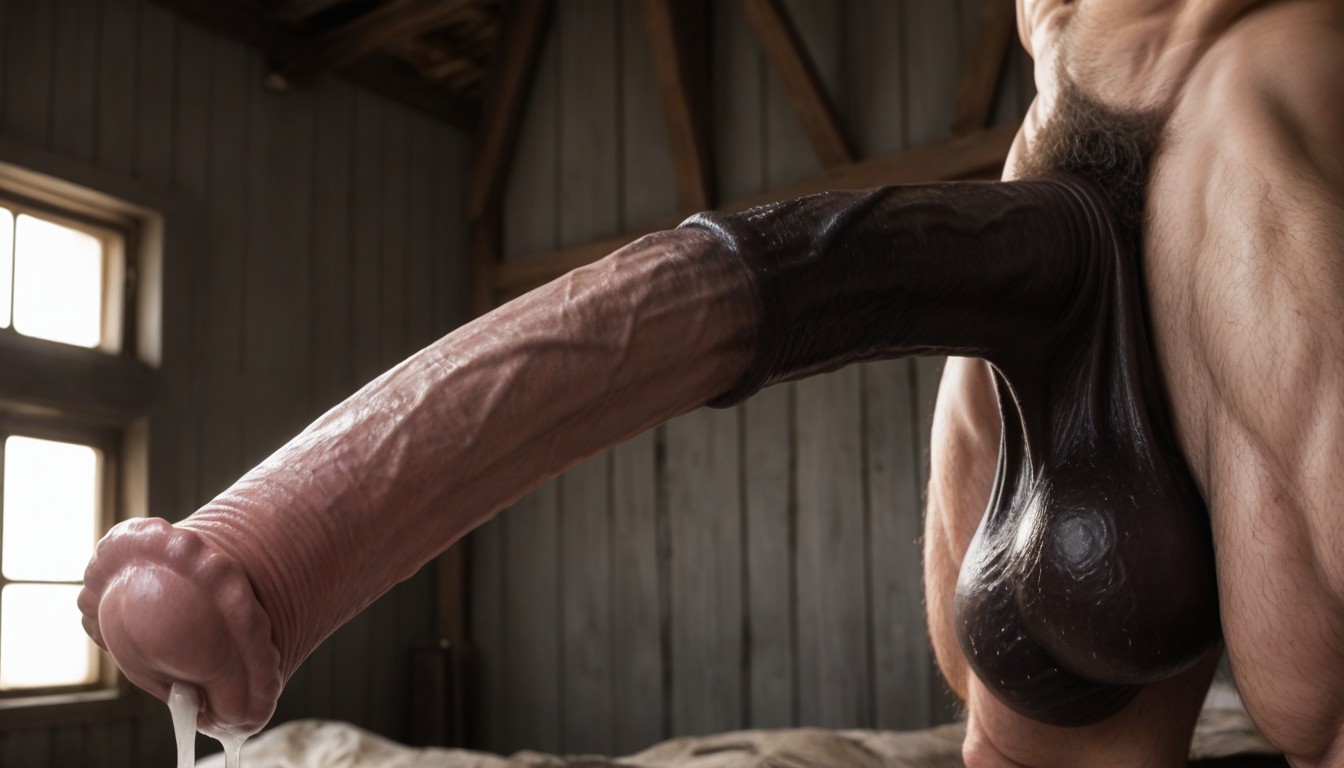 Hairy Thighs, Veiny Horsecock, Precum AI Gay Porn