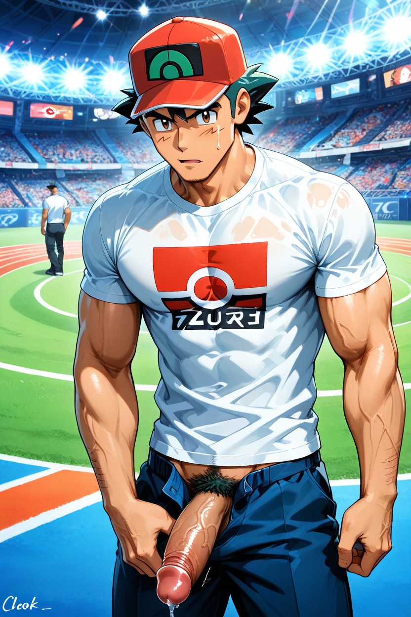 双人图, 25+, Stadium Scene Front View AI同性恋黄片
