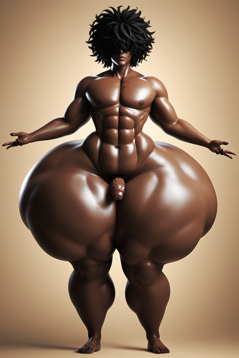Huge Thighs, Hyper Thick Thighs, Gigantic Ass Bigger Than Your Body AI Gay Porn