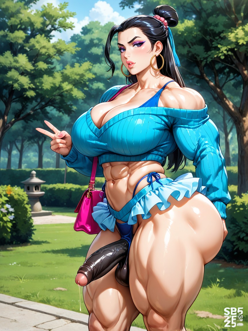 In The Park, Thick Thighs, Pearl Neckless AI Gay Porn
