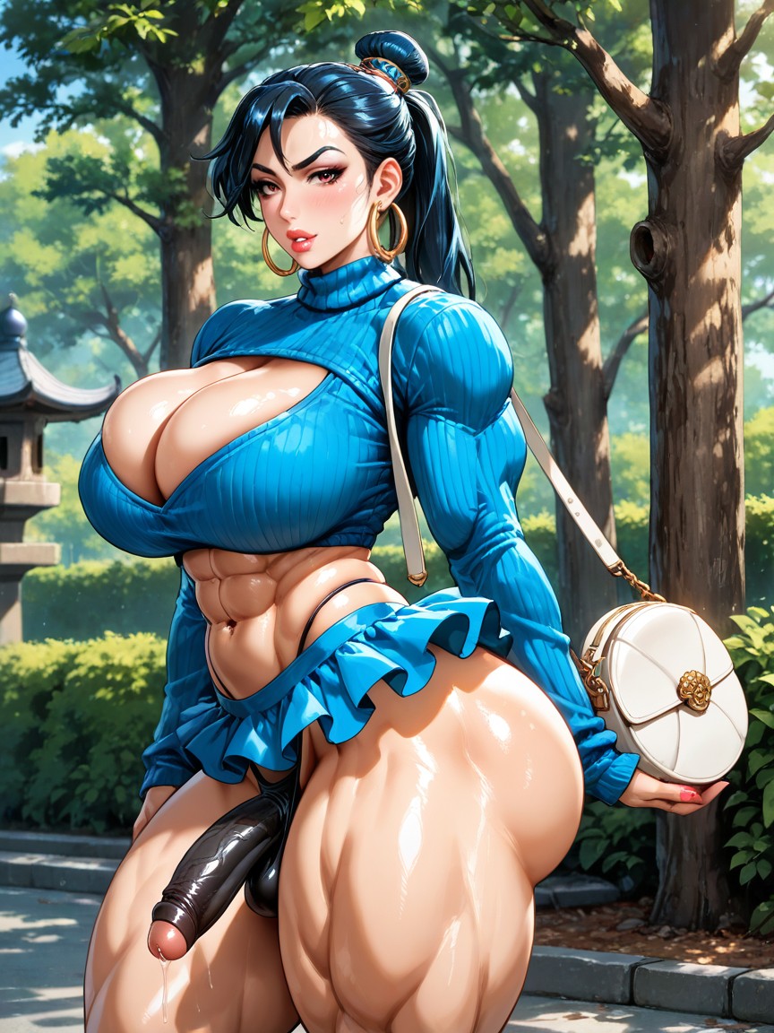 Beautiful, Wide Hips, Extremely Large Ass AI Gay Porn