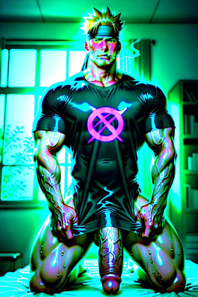 Pov, Ginger Spiked Hair, Motion Lines AI Gay Porn