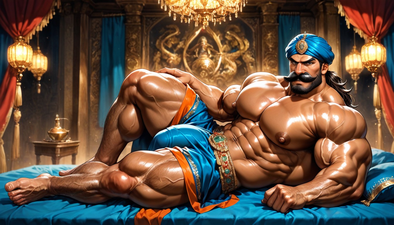 Large Pecs, Bored, Tilted Angle AI Gay Porn
