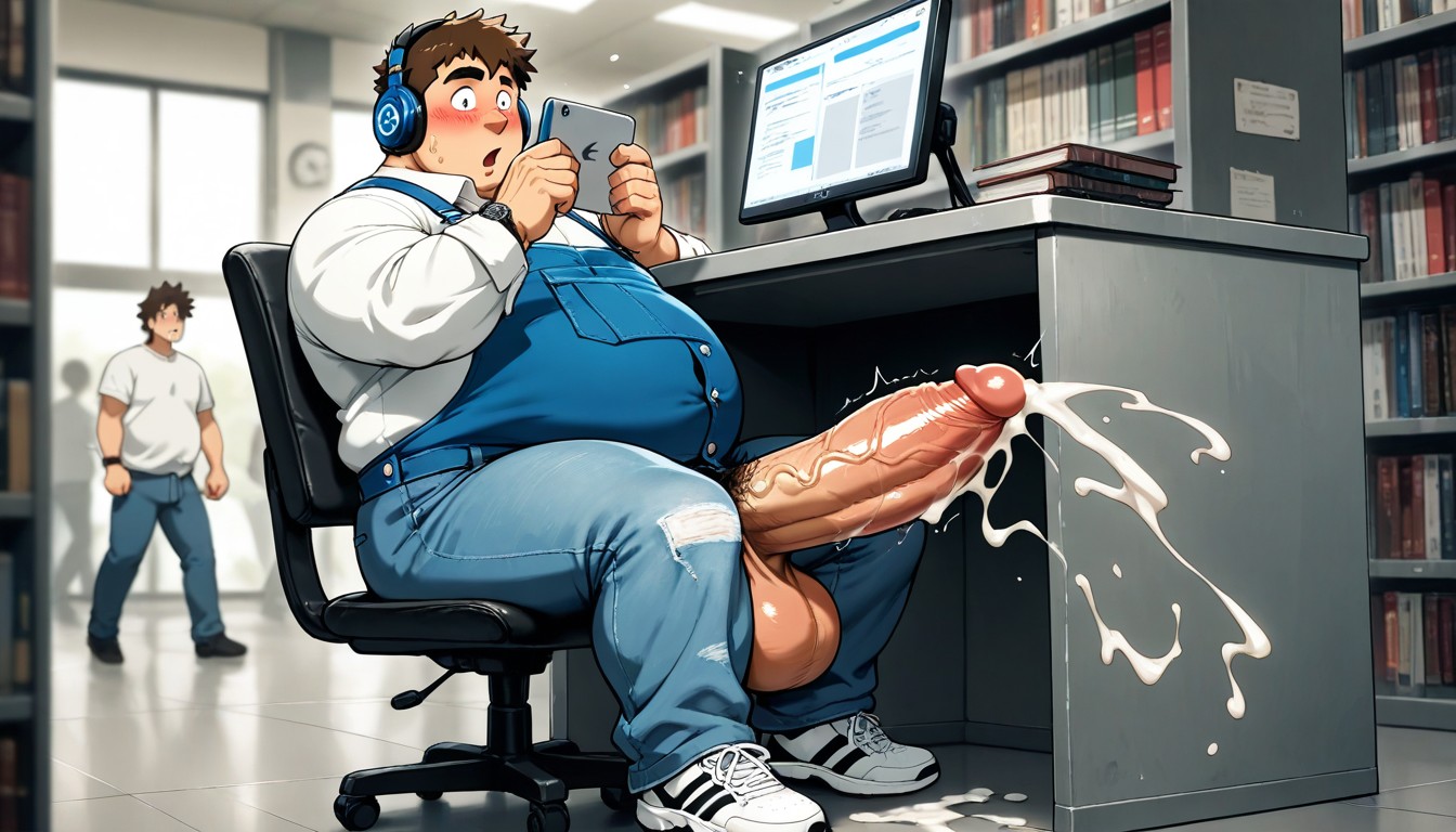 One Person, Pursed Lips, Fat AI Gay Porn