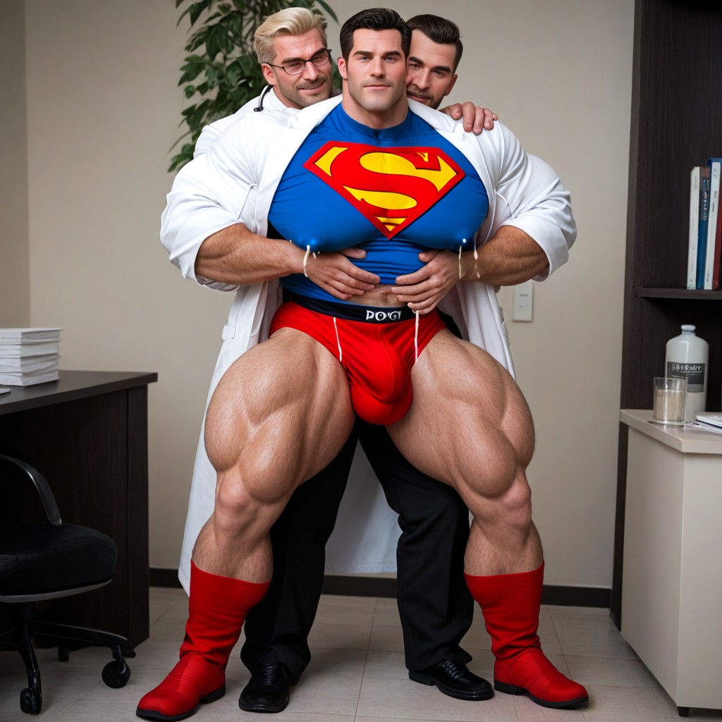 Red Boots, Both Men, Full Body View AI Gay Porn