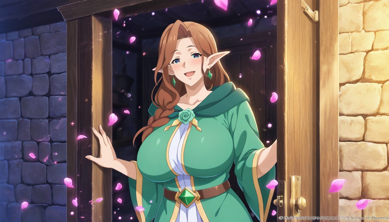 Light Graceful Posture, Female Elf Mage, Beautiful Woman AI Gay Porn