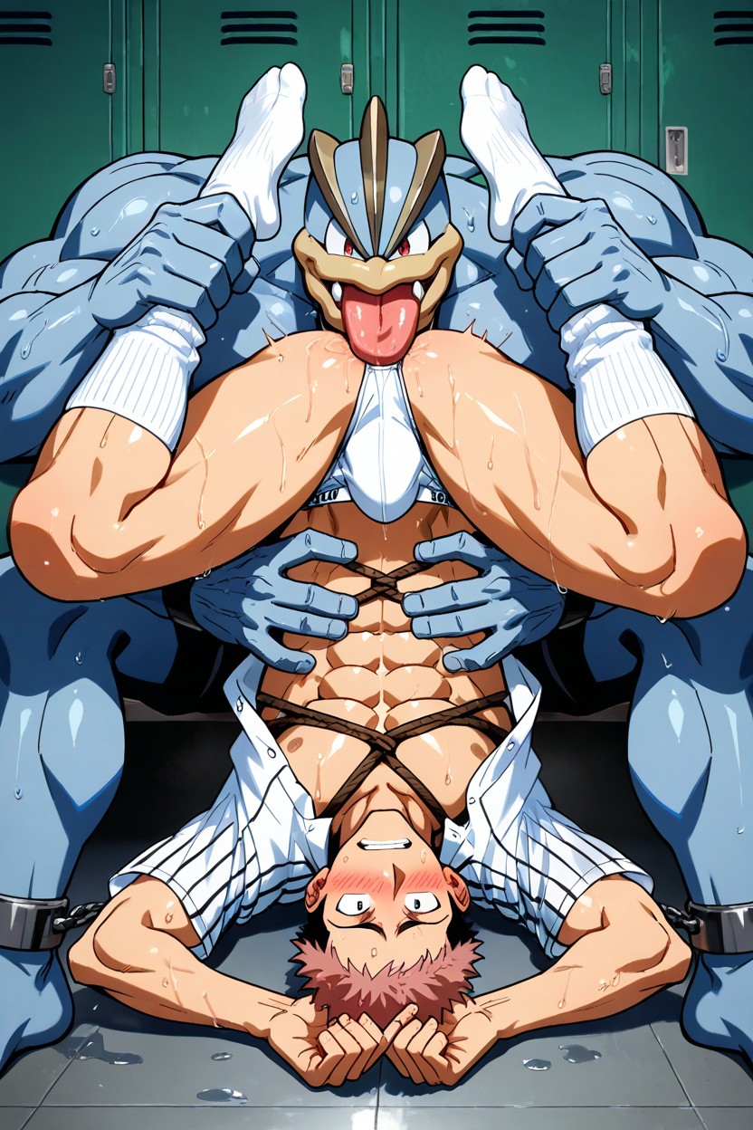Male, Blushing, Legs Straight AI Gay Porn