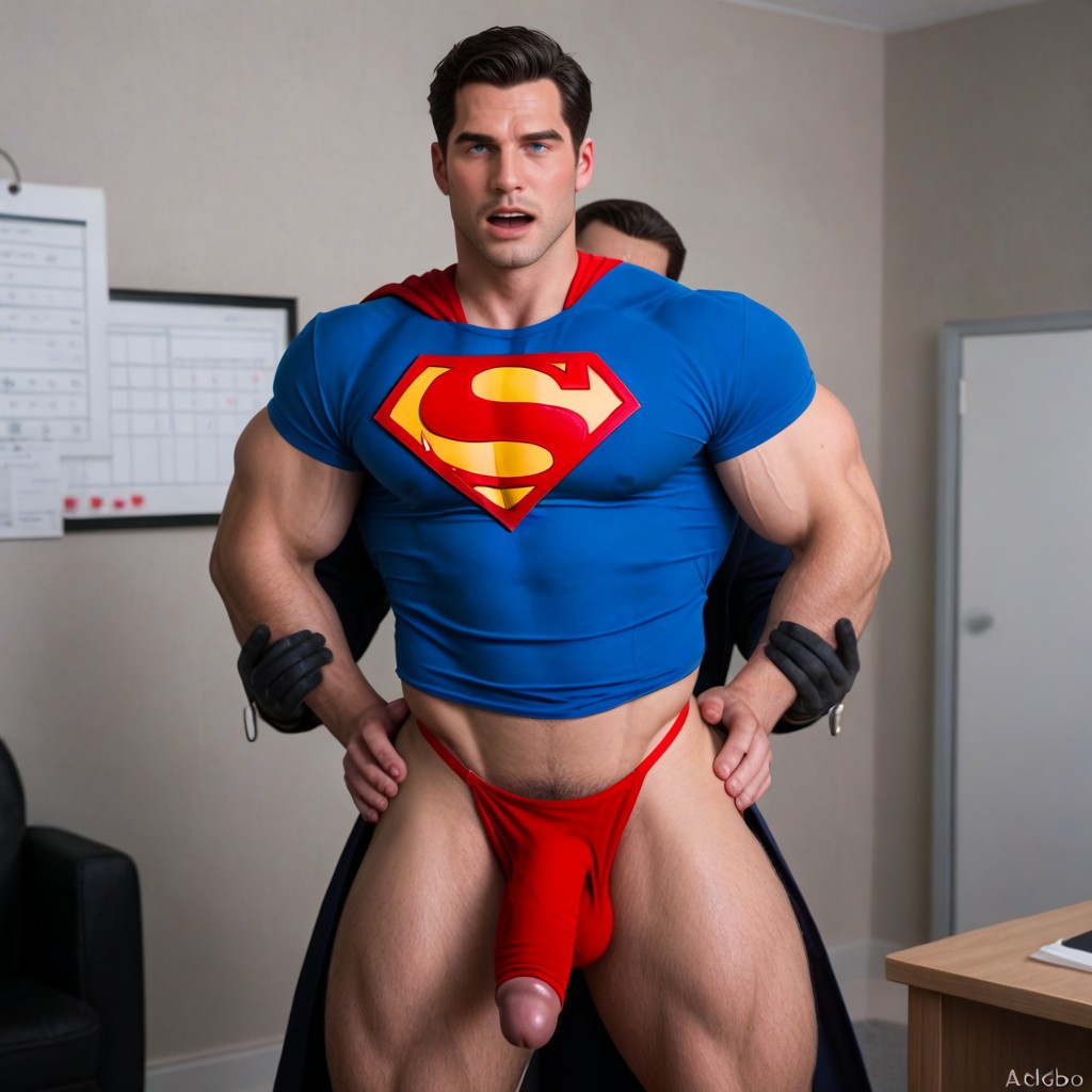 Huge Lactating Breasts, Doctor Squeezing Superman’s Boobs, Black Hair AI Gay Porn