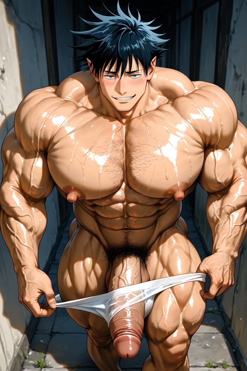 Blushing, Oversized Muscles, Foreskin AI Gay Porn